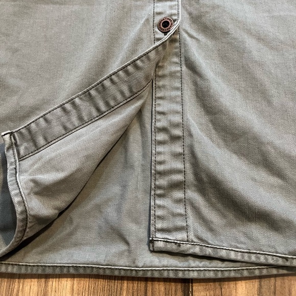 RED JEANS NYC Premium Vintage Clothing Roll Tab Sleeve Military Utility Dress L - Picture 12 of 16